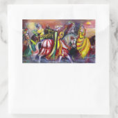 RECHTEN IN DE NACHT RECHTHOEKIGE STICKER (Tas)