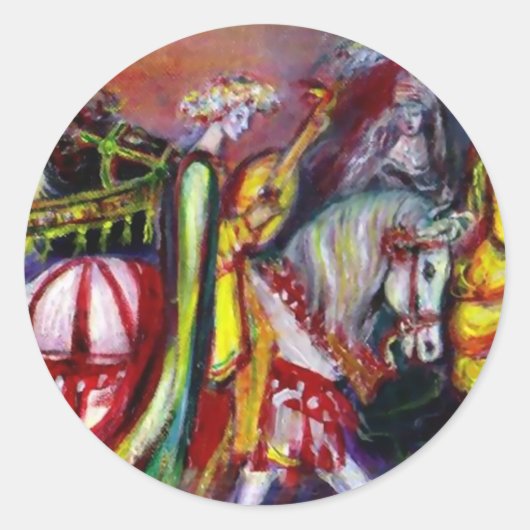 RECHTEN IN DE NACHT RONDE STICKER (Voorkant)