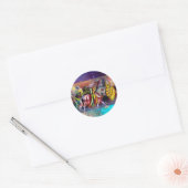 RECHTEN IN DE NACHT RONDE STICKER (Envelop)