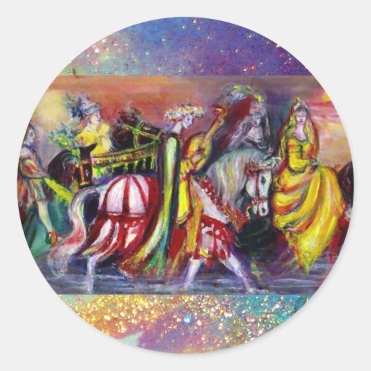 RECHTEN IN DE NACHT RONDE STICKER (Voorkant)