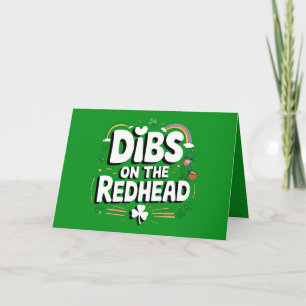 Rechten op de roodharige Funny St. Patrick's Day Bedankkaart