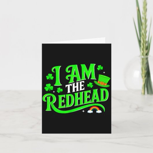 Rechten op de roodharige grappig ik ben de roodhar kaart (Voorkant)