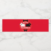 Rechten ter bescherming van het welzijn van honden waterfles etiket (Enkel label)