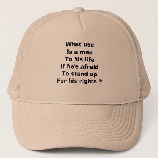 rechten trucker pet (Voorkant)