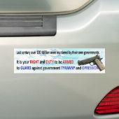 RECHTEN VAN Bumpersticker PISTOOL (Op auto)