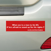 rechten van de mens bumpersticker (Op auto)