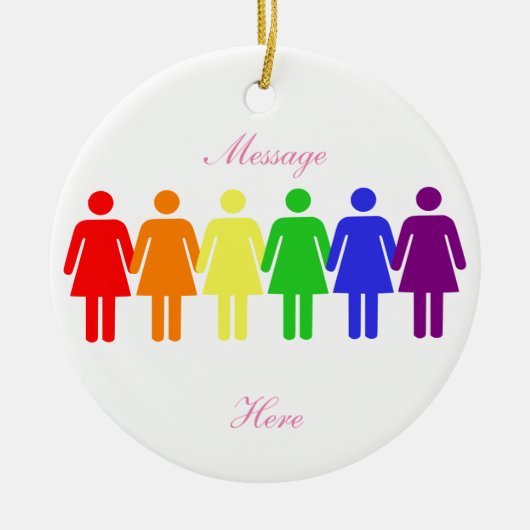 Rechten van de vrouw 2017 LGBTQIA Keramisch Ornament (Voorkant)