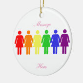 Rechten van de vrouw 2017 LGBTQIA Keramisch Ornament (Links)