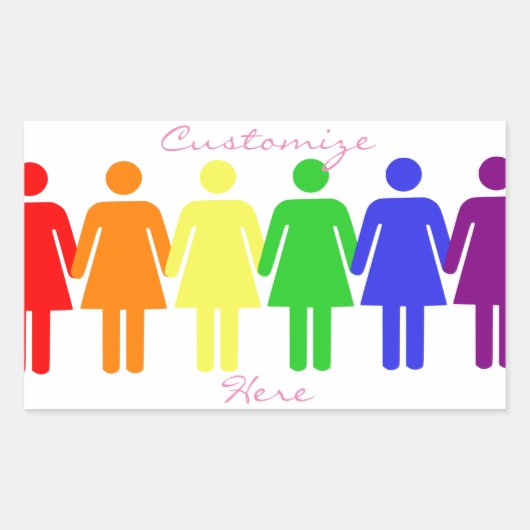Rechten van de vrouw 2017 LGBTQIA Thunder_Cove Rechthoekige Sticker (Voorkant)