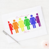 Rechten van de vrouw 2017 LGBTQIA Thunder_Cove Rechthoekige Sticker (Envelop)