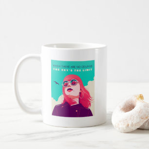 Rechten van de vrouw De "sky" is de limietillust Koffiemok