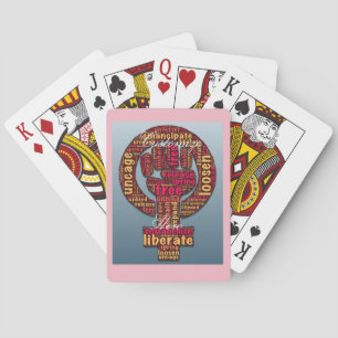 Rechten van de vrouw LGBTQIA opgevoed vuist Pokerkaarten