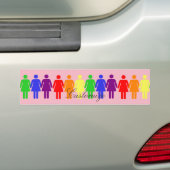 Rechten van de vrouw LGBTQIA Thunder_Cove Bumpersticker (Op auto)