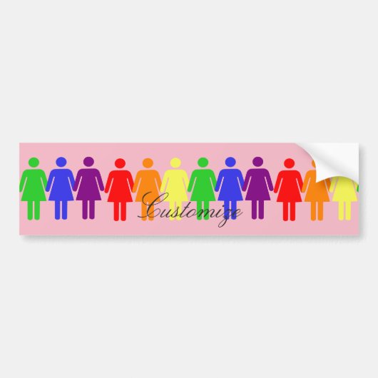 Rechten van de vrouw LGBTQIA Thunder_Cove Bumpersticker (Voorkant)