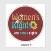 Rechten van de vrouw Mensenrechten Bloemig citaat  Sticker (Vel)