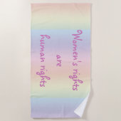Rechten van de vrouw: Rainbow Beach Towel Strandlaken (Voorkant)
