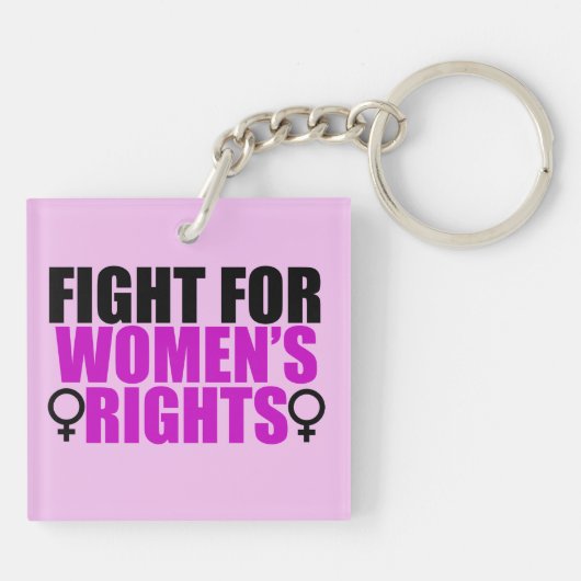 Rechten van de vrouw sleutelhanger (Achterkant)