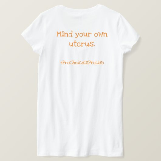 Rechten van de vrouw t-shirt (Design achterkant)