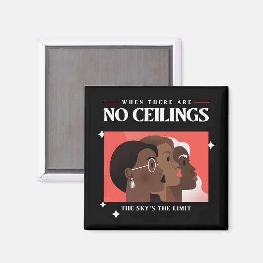 Rechten van de vrouw | Wanneer er geen plafonds zi Magneet (Voorkant / Achterkant)