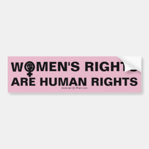 RECHTEN VAN DE VROUW ZIJN MENSENRECHTEN BUMPERSTICKER