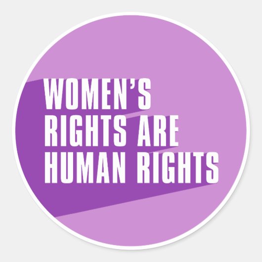 Rechten van de vrouw zijn mensenrechten - Feminist Ronde Sticker (Voorkant)