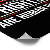 Rechten van de vrouw zijn mensenrechten poster (Hoek)