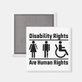 Rechten van gehandicapten zijn mensenrechten magneet (Voorkant / Achterkant)