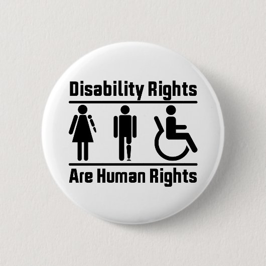 Rechten van gehandicapten zijn mensenrechten ronde button 5,7 cm (Voorkant)