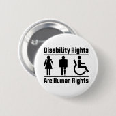 Rechten van gehandicapten zijn mensenrechten ronde button 5,7 cm (Voorkant /achterkant)