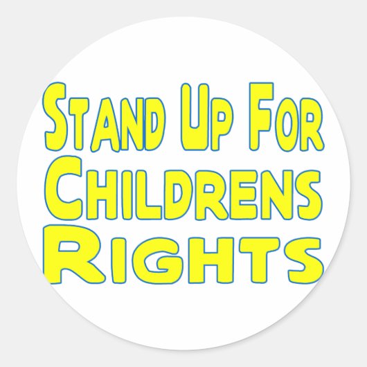 Rechten van kinderen ronde sticker (Voorkant)