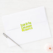 Rechten van kinderen ronde sticker (Envelop)