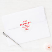 Rechten van pistolen ronde sticker (Envelop)