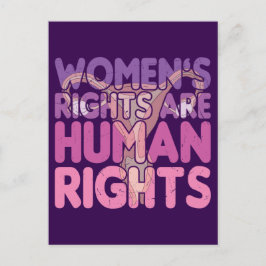Rechten van vrouwen zijn mensenrechten briefkaart