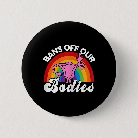 Rechten Verbod van ons lichaam baarmoeder middelvi Ronde Button 5,7 Cm (Voorkant)