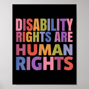 Rechten voor Mensen met een Handicap zijn Mensenre Poster