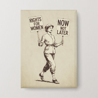 Rechten voor vrouwen, feministische suffragette k button