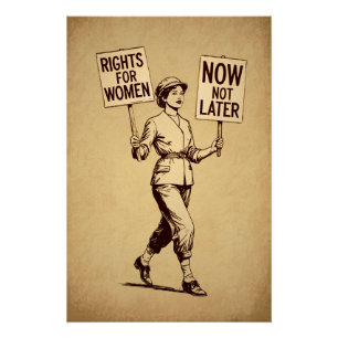 Rechten voor vrouwen,  feministische suffragette k perfect poster