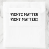 Rechten zijn belangrijk Recht is belangrijk Grunge Rechthoekige Sticker (Tas)
