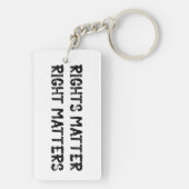 Rechten zijn belangrijk Recht is belangrijk Grunge Sleutelhanger (achterkant)