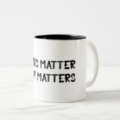 Rechten zijn belangrijk Recht is belangrijk Grunge Tweekleurige Koffiemok (Voorkant rechts)