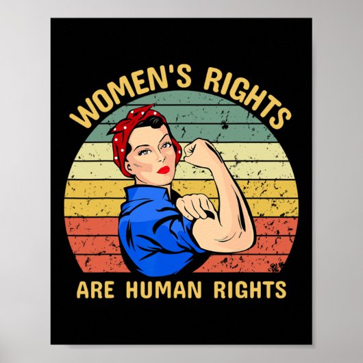 Rechten zijn mensenrechten Feministische vrouwen R Poster (Voorkant)