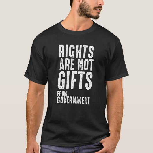 Rechten zijn niet van de regering 2nd Amendement U T-shirt (Voorkant)