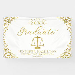 Rechtengraduatieschool Witte Gouden Afstudeercerem Spandoek