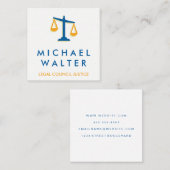 Rechtenschaal | Procureur bij wet Vierkante Visitekaartje (Voorkant / Achterkant)