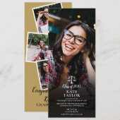 Rechtenschool 4 Foto Collage Afstudeerfeest Kaart (Voorkant / Achterkant)