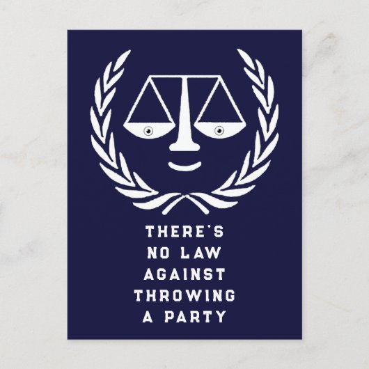 Rechtenschool Afstudeerfeest Uitnodigingen (Voorkant)