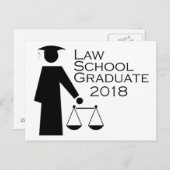 Rechtenschool Afstuderen 2018 Aankondigingskaart (Voorkant / Achterkant)