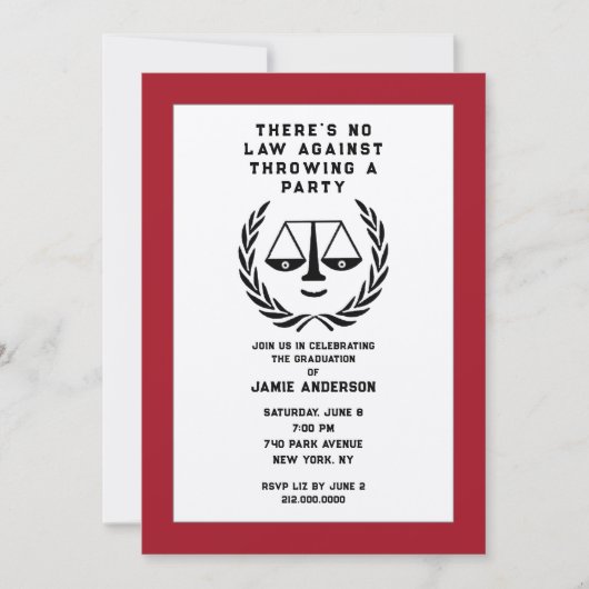 Rechtenschool Afstuderen Kaart (Voorkant)