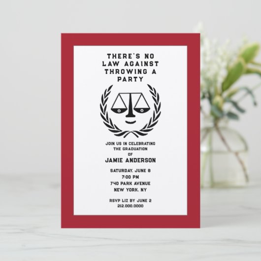 Rechtenschool Afstuderen Kaart (Staand voorkant)