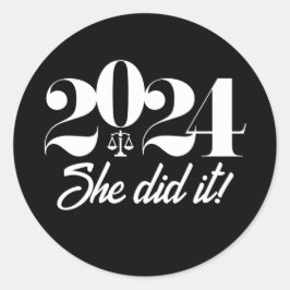 Rechtenschool Afstuderen Ronde Sticker